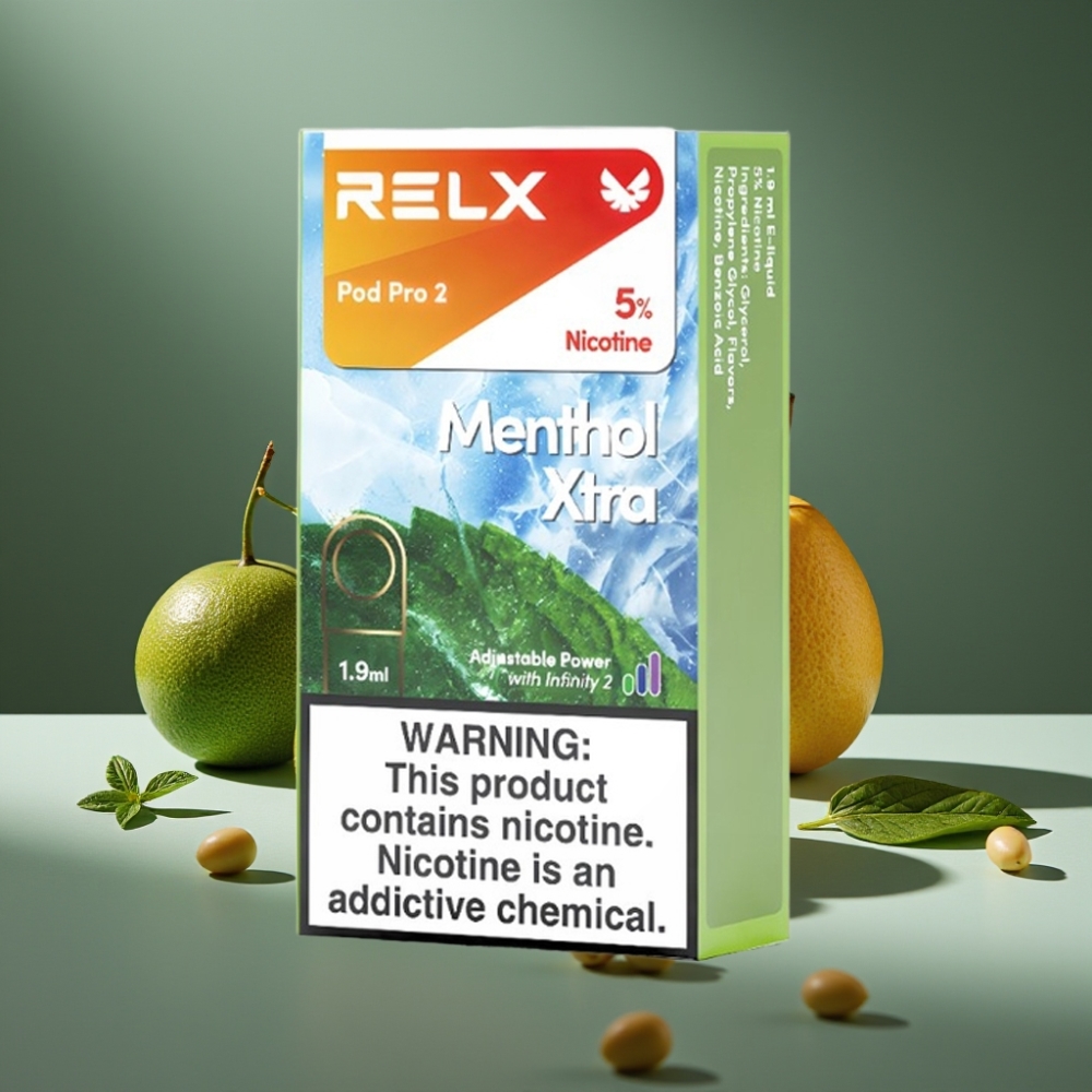 RELX Pod Pro 2 Menthol Xtra – 5%, 1.9ml, 600 puff, 3 spänningslägen