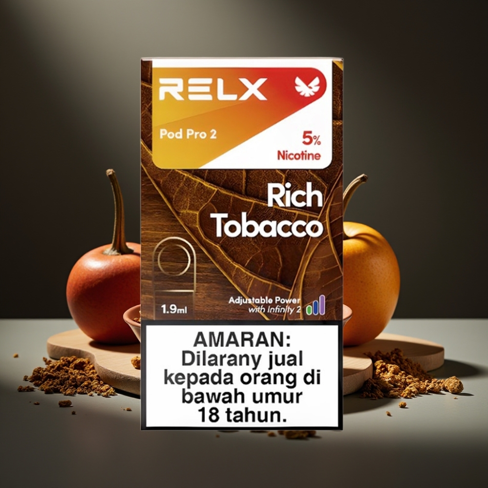 RELX Pod Pro 2 Rich Tobacco (5%, 1.9ml, 600 puff) vape supplier Sweden