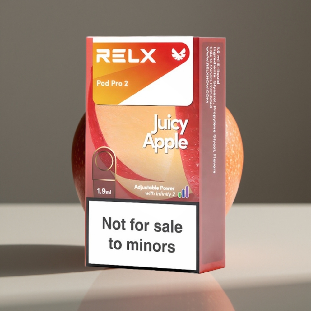 RELX Pod Pro 2 Saftigt Äpple – 0% nikotin, 1.9ml, 600 puff