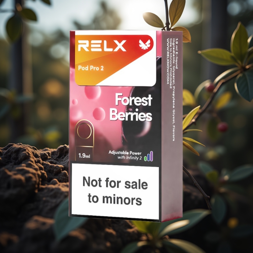 RELX Pod Pro 2 Skogsbär 0% Nikotin, 1.9ml, 600 puff, 3 spänningslägen
