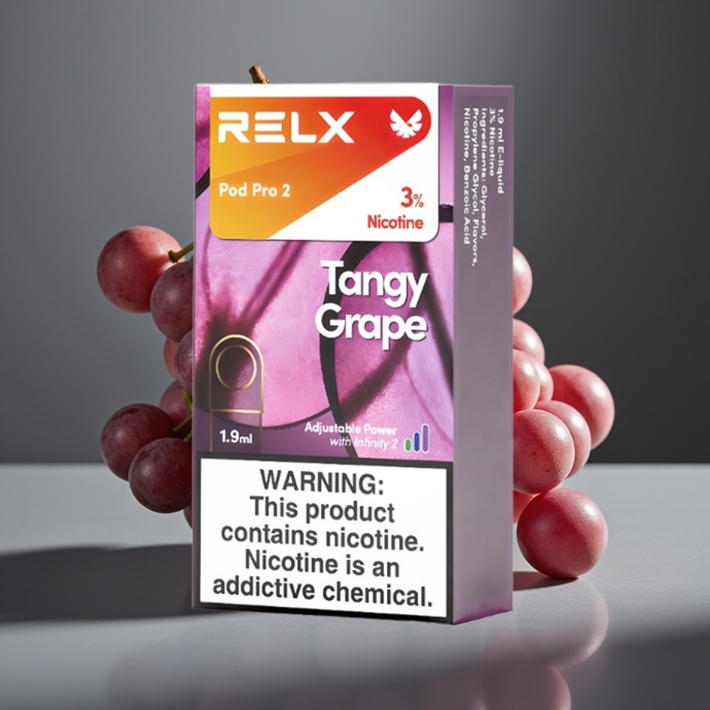 RELX Pod Pro 2 - Syrlig Druva, 3% nikotin, 600 puff, 1.9ml, 3 spänningslägen