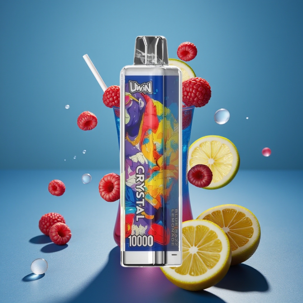 UWIN Crystal 10000 Puffs Blå Hallon Lemonad – 18ml, 650mAh, Type-C