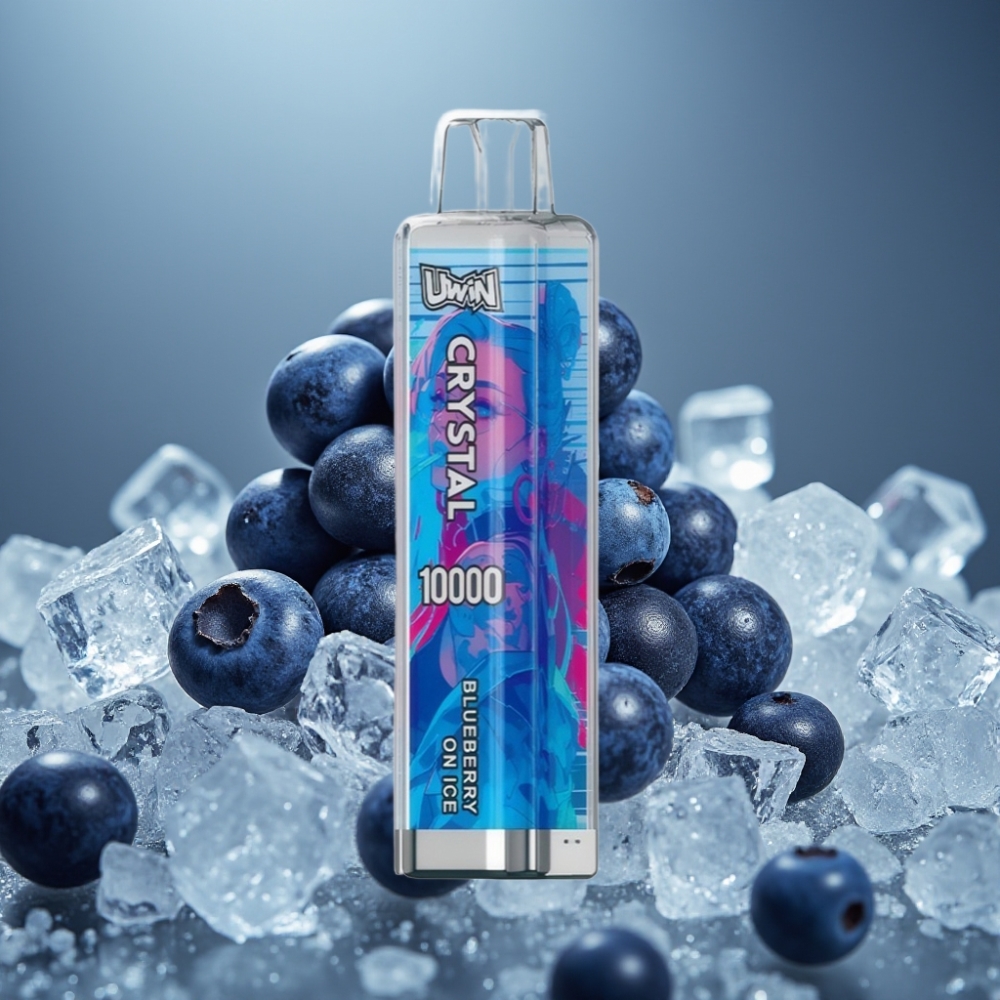 UWIN Crystal 10000 Puffs Blåbär På Is 18ml 650mAh Type-C RGB