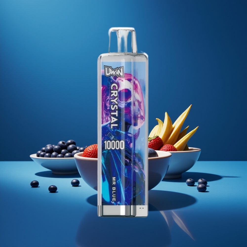 UWIN Crystal 10000 Puffs Engångsvape Herr Blå – 18ml, 650mAh, 0.8 Ohm