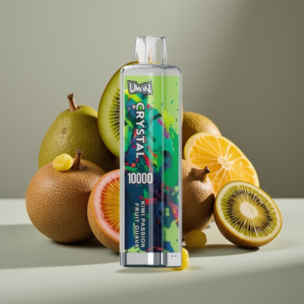 UWIN Crystal 10000 Puffs Engångsvape Kiwi Passionsfrukt Guava – 18ml, 0.8 Ohm, RGB-ljus