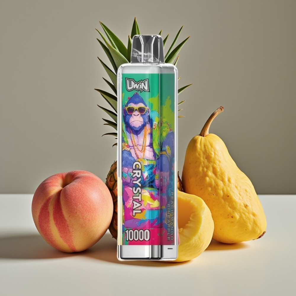 UWIN Crystal 10000 Puffs Engångsvape Persika Mango Ananas – 18ml, 10 000 puff, 650mAh
