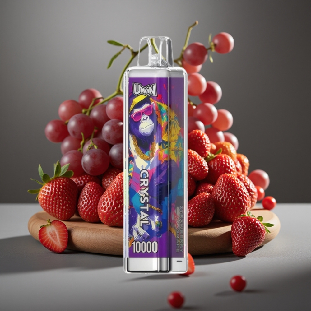 UWIN Crystal 10000 Puffs Jordgubb & Druva 18ml 650mAh Type-C