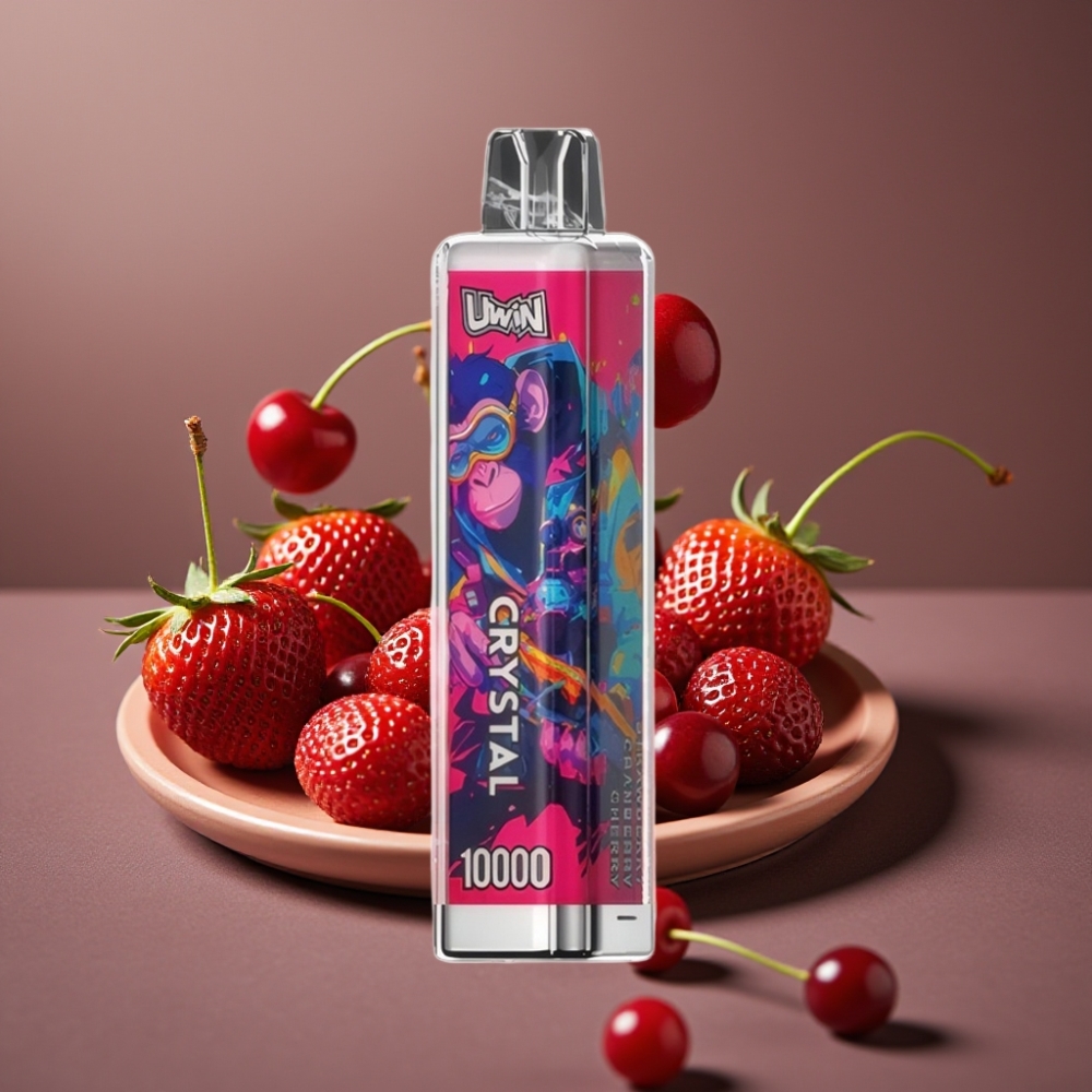 UWIN Crystal 10000 Puffs Jordgubb Tranbär Körsbär – 10 000 puffar, 18ml, 650mAh, Type-C