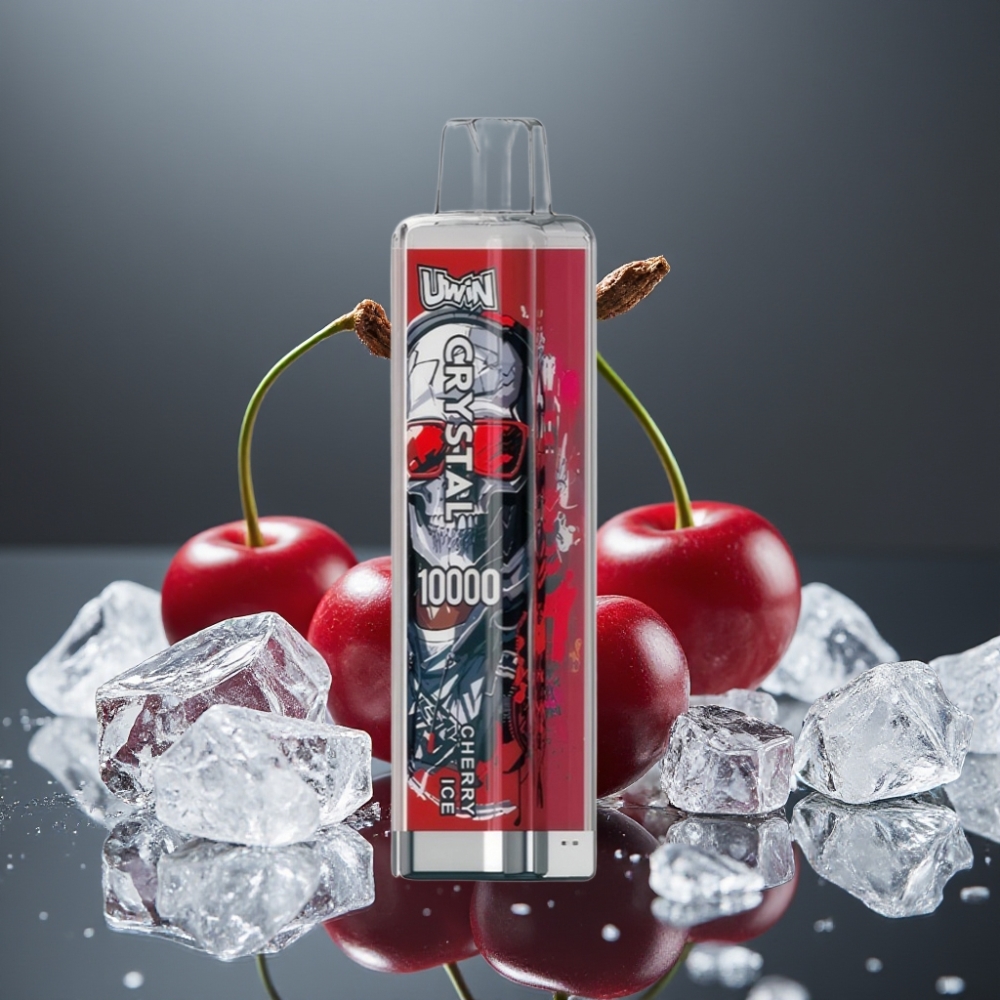 UWIN Crystal 10000 Puffs Körsbärsglass – 18ml, 650mAh, Type-C