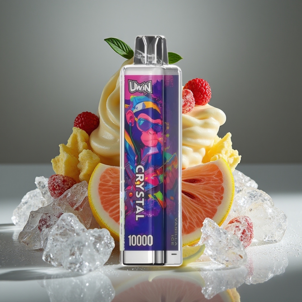 UWIN Crystal 10000 Puffs Vaniljglass – 18ml, 650mAh, Type-C