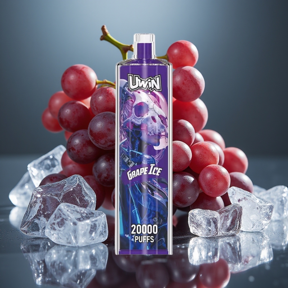 Uwin Shisha Hookah Crystal 20000 Puffs Druvis 0%-5% 22ml 650mAh Type-C Mesh 200pcs/krt