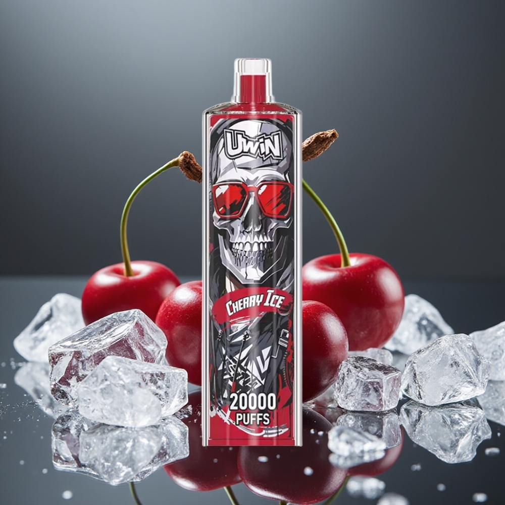Uwin Shisha Hookah Crystal 20000 Puffs Körsbärsglass 0-5% Nikotin 22ml Typ-C