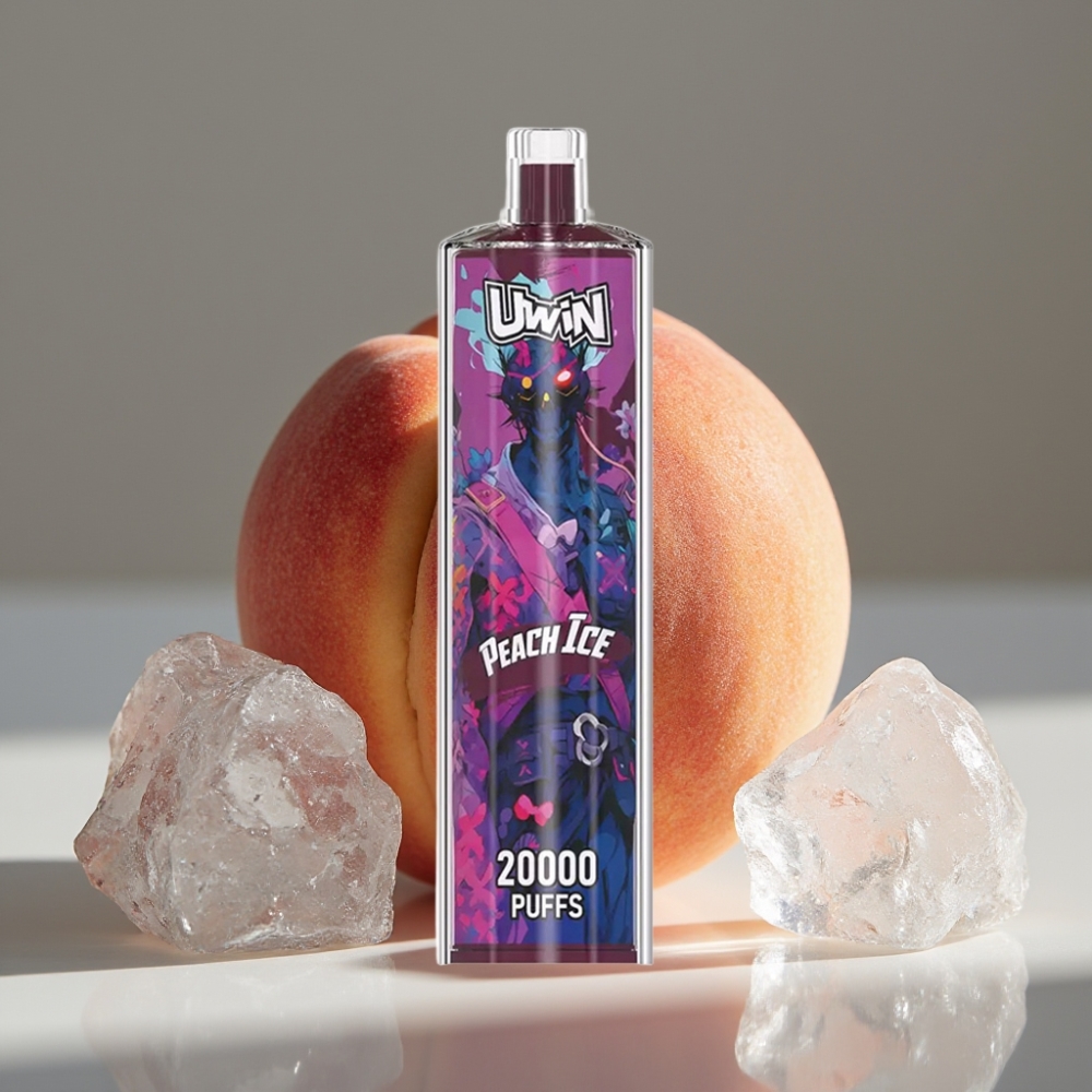 Uwin Shisha Hookah Crystal 20000 Puffs Peach Is 0% 2% 3% 5% 22ml Type-C Mesh