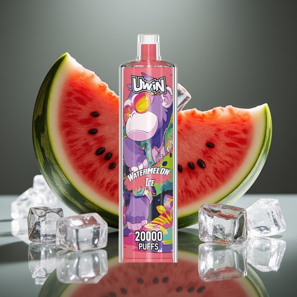 Uwin Shisha Hookah Crystal 20000 Puffs Vattenmelon Is 0% 2% 3% 5% Nicotin 22ml 650 mAh