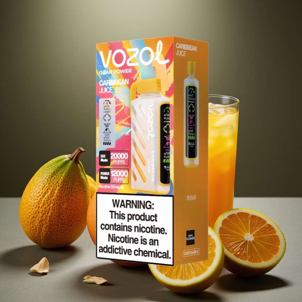 VOZOL Gear Power 20000 Puffs Caribbean Juice 20mL 5% Dual Mesh Coil
