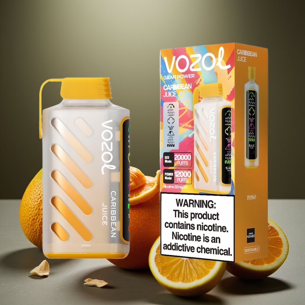 VOZOL Gear Power 20000 Puffs Caribbean Juice 20mL 5% Dual Mesh Coil