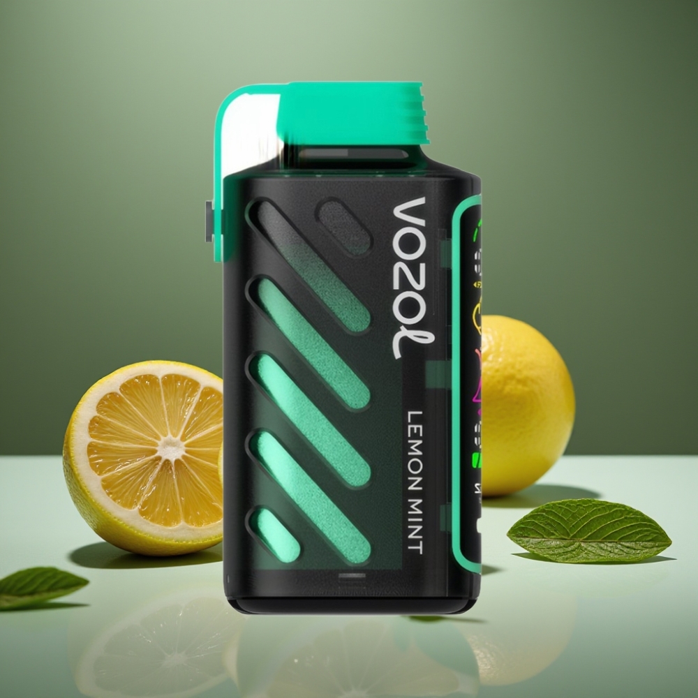 VOZOL Gear Power 20000 Puffs Citronmynta 20mL 5% Dual Mesh Coil Full Screen Display