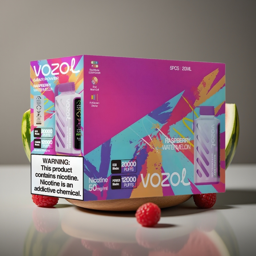 VOZOL Gear Power 20000 Puffs Hallon Vattenmelon 20mL 5% Dual Mesh Coil