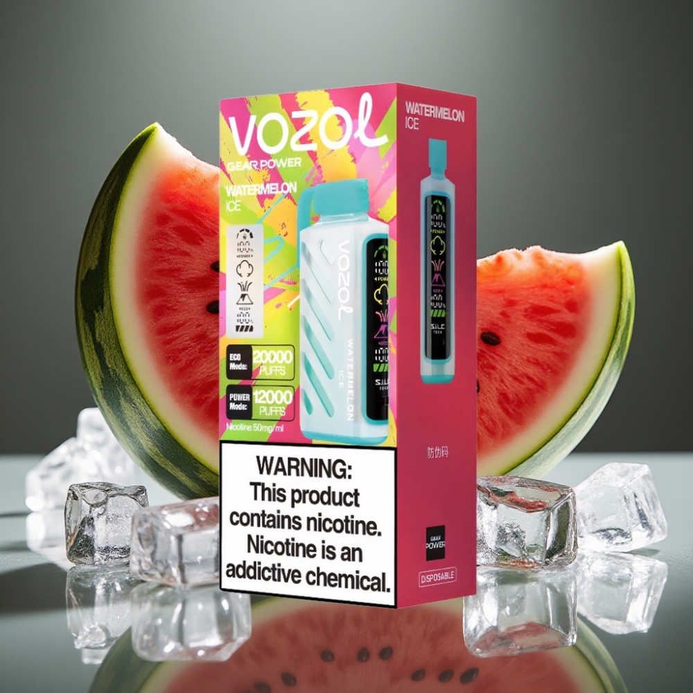 VOZOL Gear Power 20000 Puffs Vattenmelon Is 20mL 5% Dual Mesh Coil