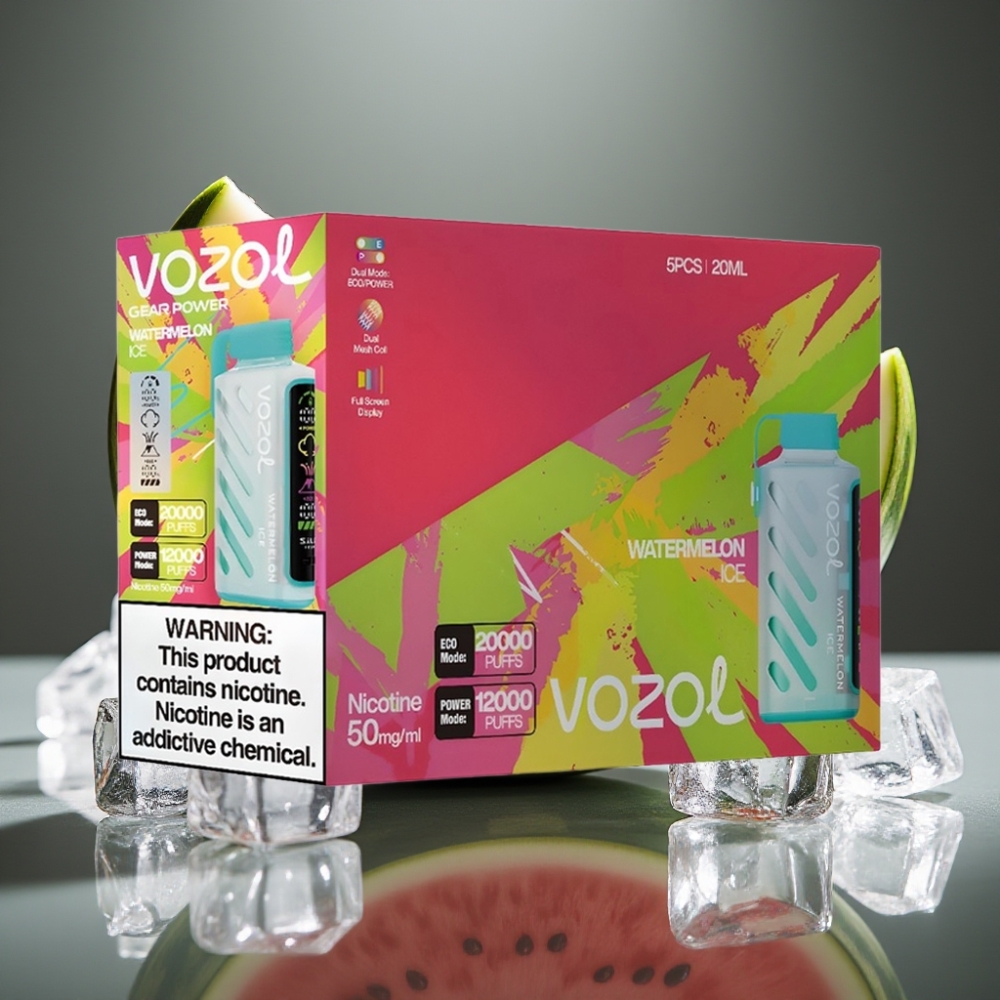 VOZOL Gear Power 20000 Puffs Vattenmelon Is 20mL 5% Dual Mesh Coil