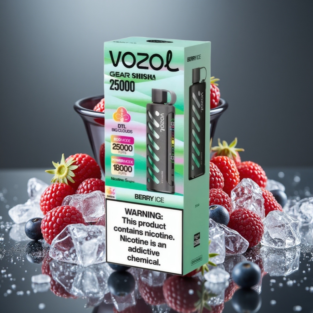 VOZOL Gear Shisha 25000 Puffs Bär Is, 1000mAh, 5mg/ml vape supplier Sweden