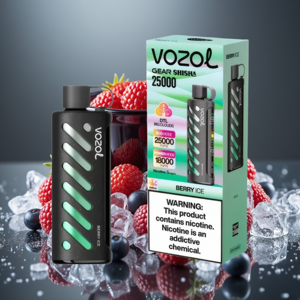 VOZOL Gear Shisha 25000 Puffs Bär Is, 1000mAh, 5mg/ml vape supplier Sweden