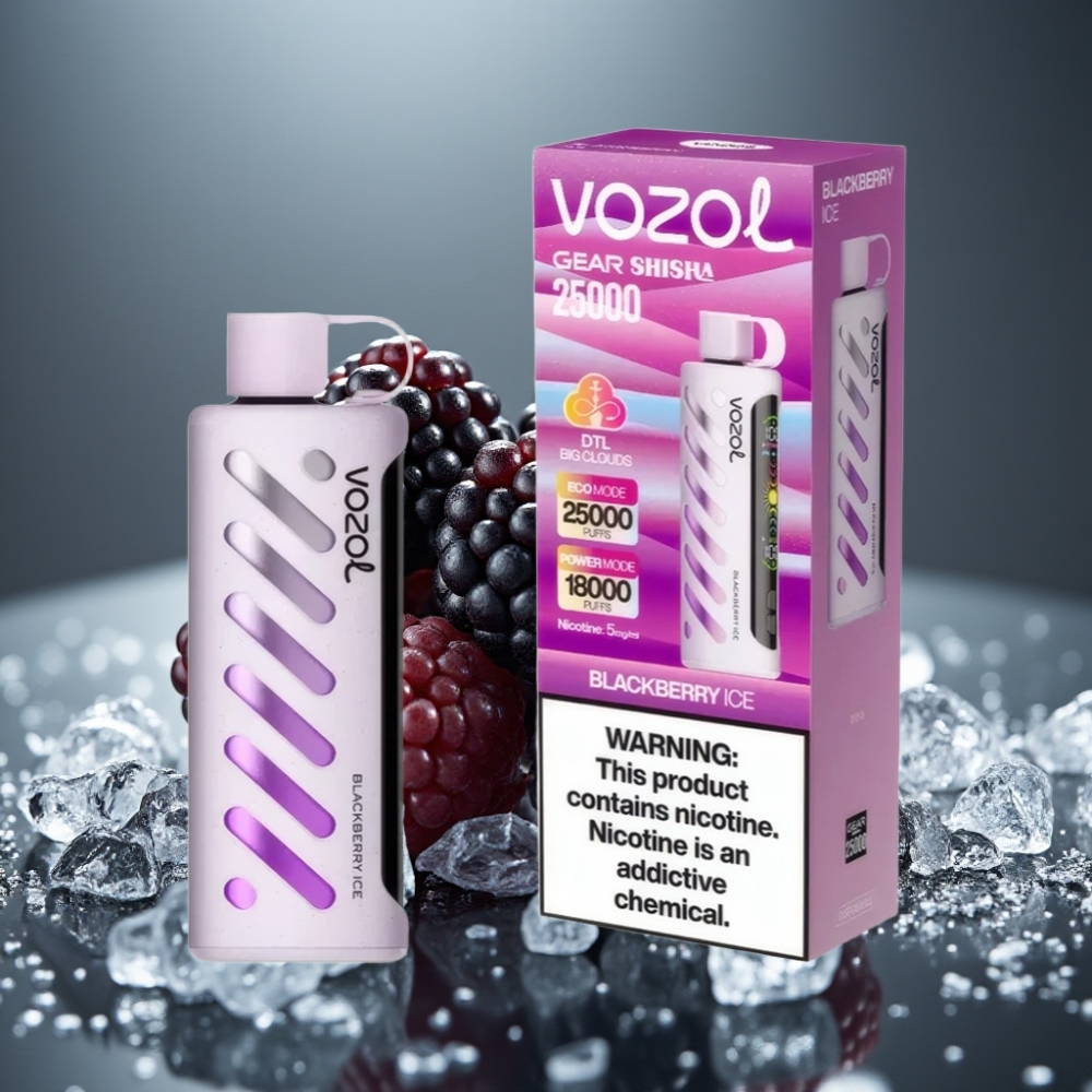 VOZOL Gear Shisha 25000 Puffs Blackbär Ice 1000mAh 5mg/ml Dual Mesh