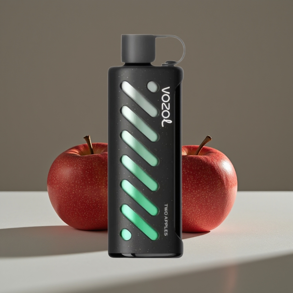 VOZOL Gear Shisha 25000 Puffs Två Äpplen, 5mg/ml, 1000mAh, Dual Mesh