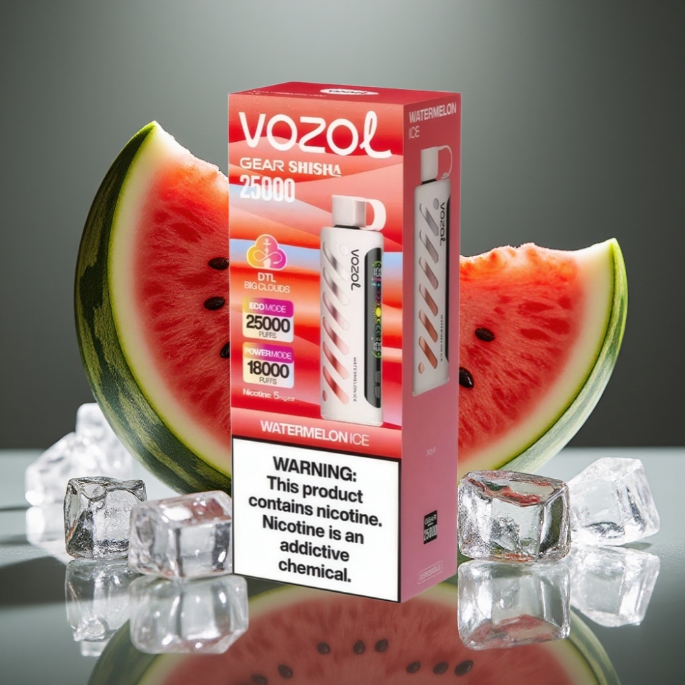VOZOL Gear Shisha 25000 Puffs Vattenmelon Is, 5mg/ml, 1000mAh