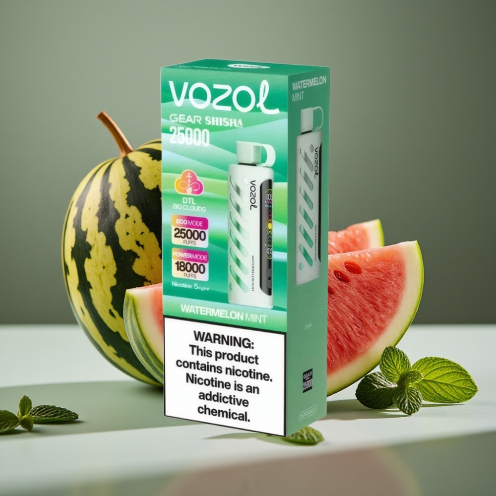 VOZOL Gear Shisha 25000 Puffs Vattenmelon Mynta, 5mg/ml, 1000mAh