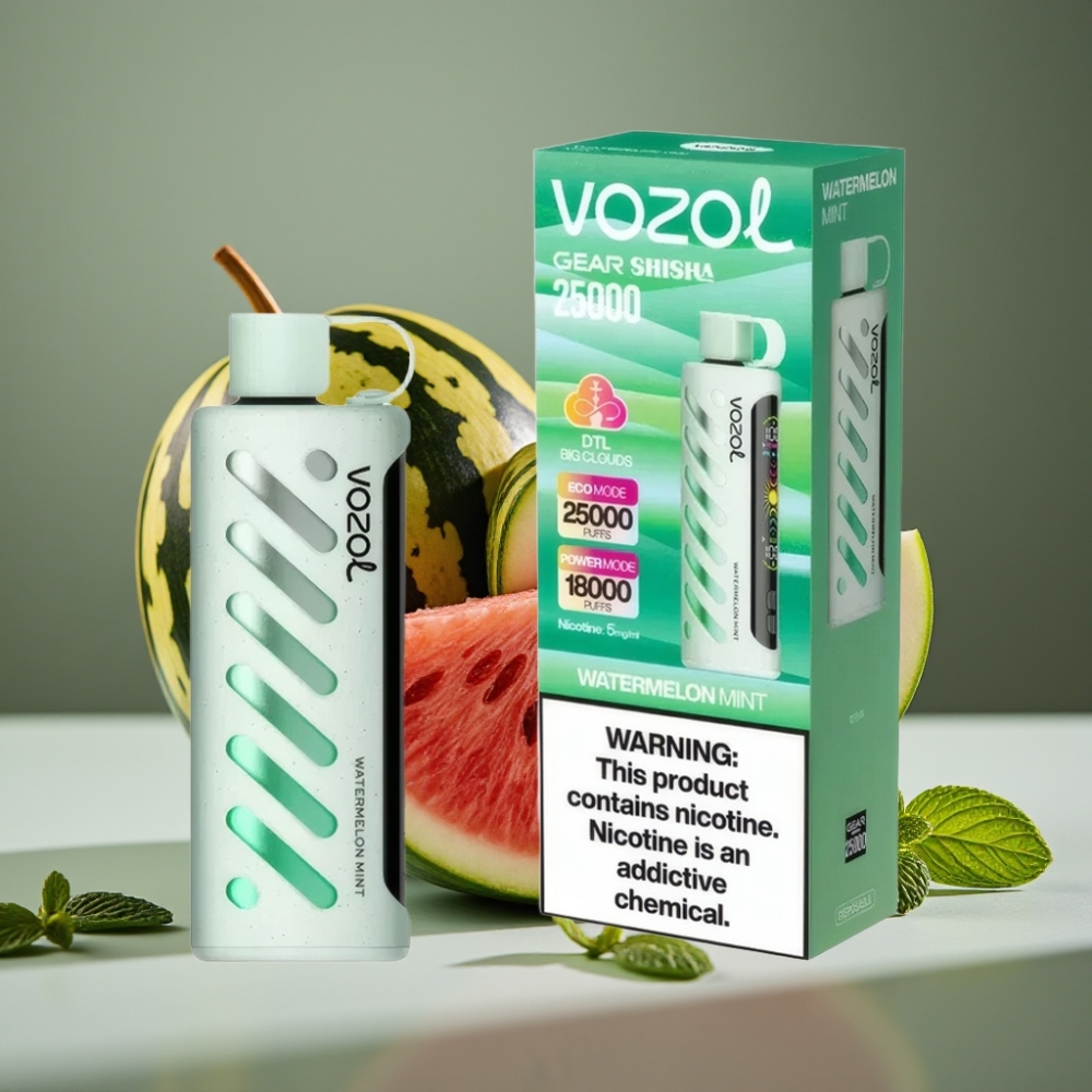 VOZOL Gear Shisha 25000 Puffs Vattenmelon Mynta, 5mg/ml, 1000mAh