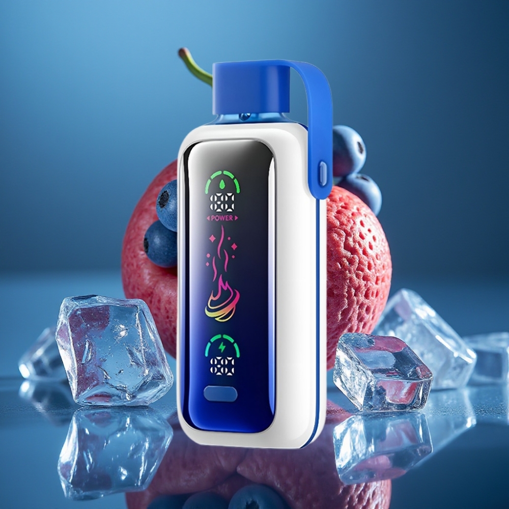 VOZOL Star 20000 Puffs Blå Hallon Is 2.2" HD-skärm, Dual Mesh, 650mAh