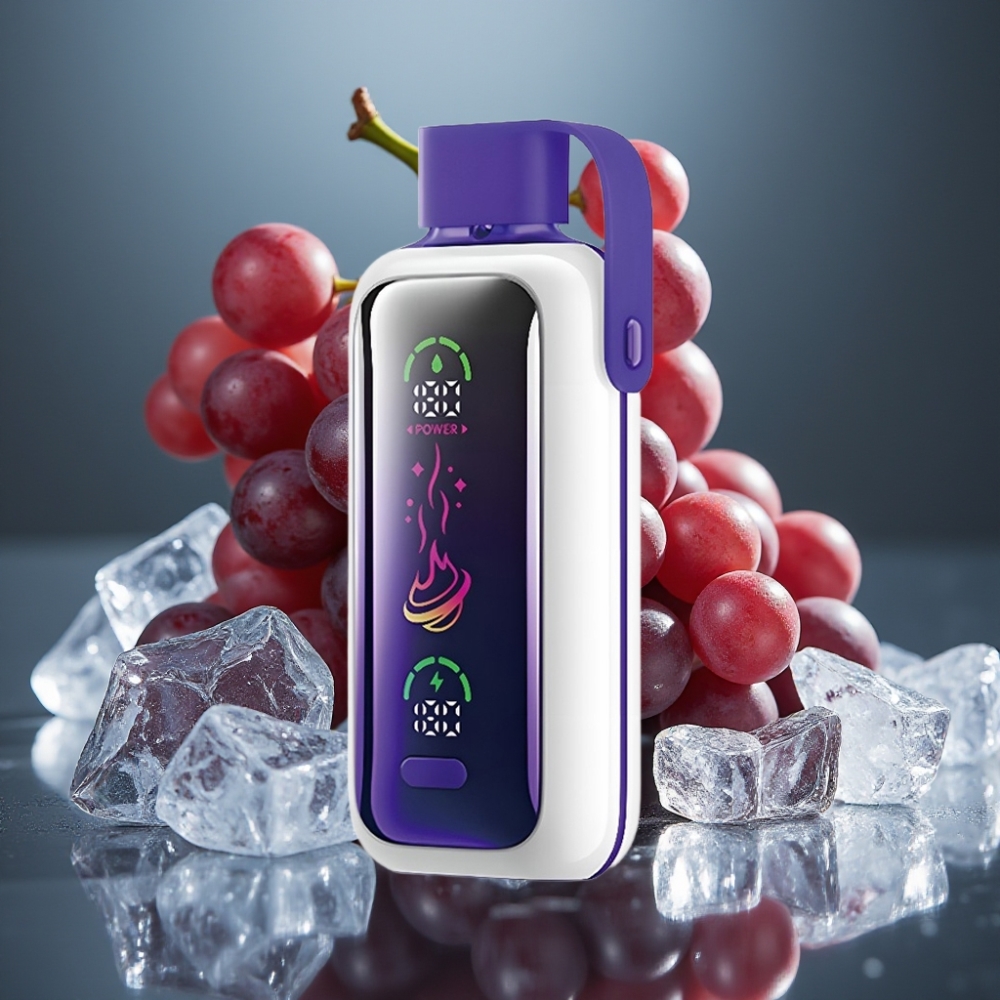 VOZOL Star 20000 Puffs Engångsvape Druvis & 2.2" HD-skärm, Dual Mesh, 650mAh