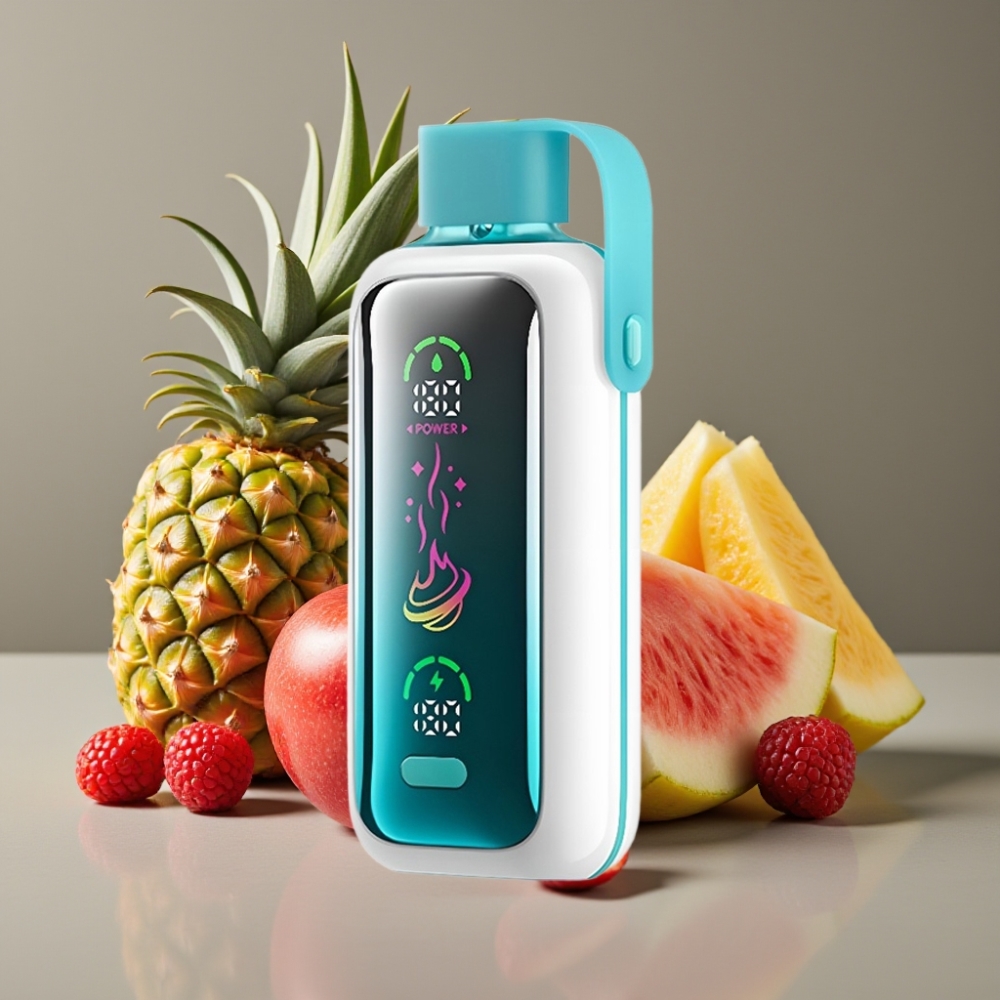 VOZOL Star 20000 Puffs Engångsvape Hallon Äpple Vattenmelon Ananas, 2.2" HD-skärm, Dual mesh, 650mAh