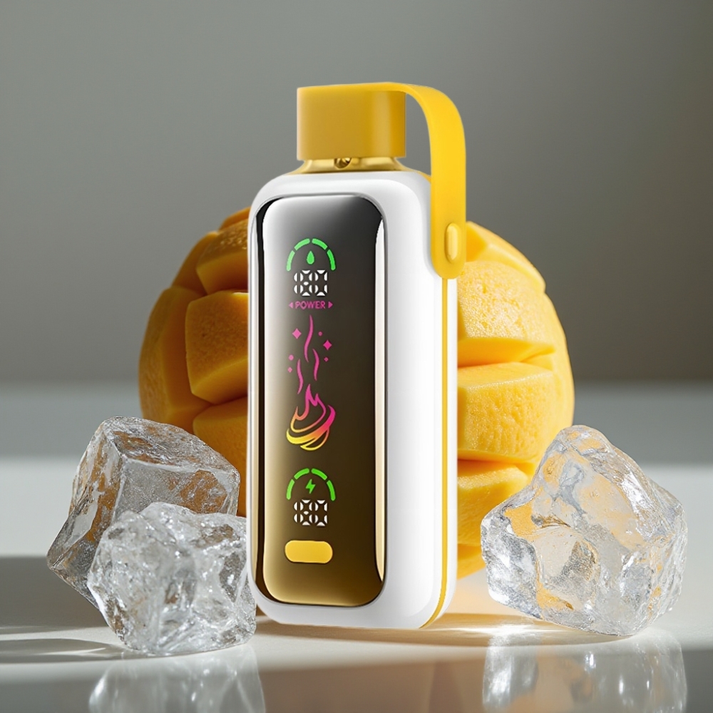 VOZOL Star 20000 Puffs Engångsvape Mango Is 2,2" HD-spegelskärm Dual Mesh 650mAh