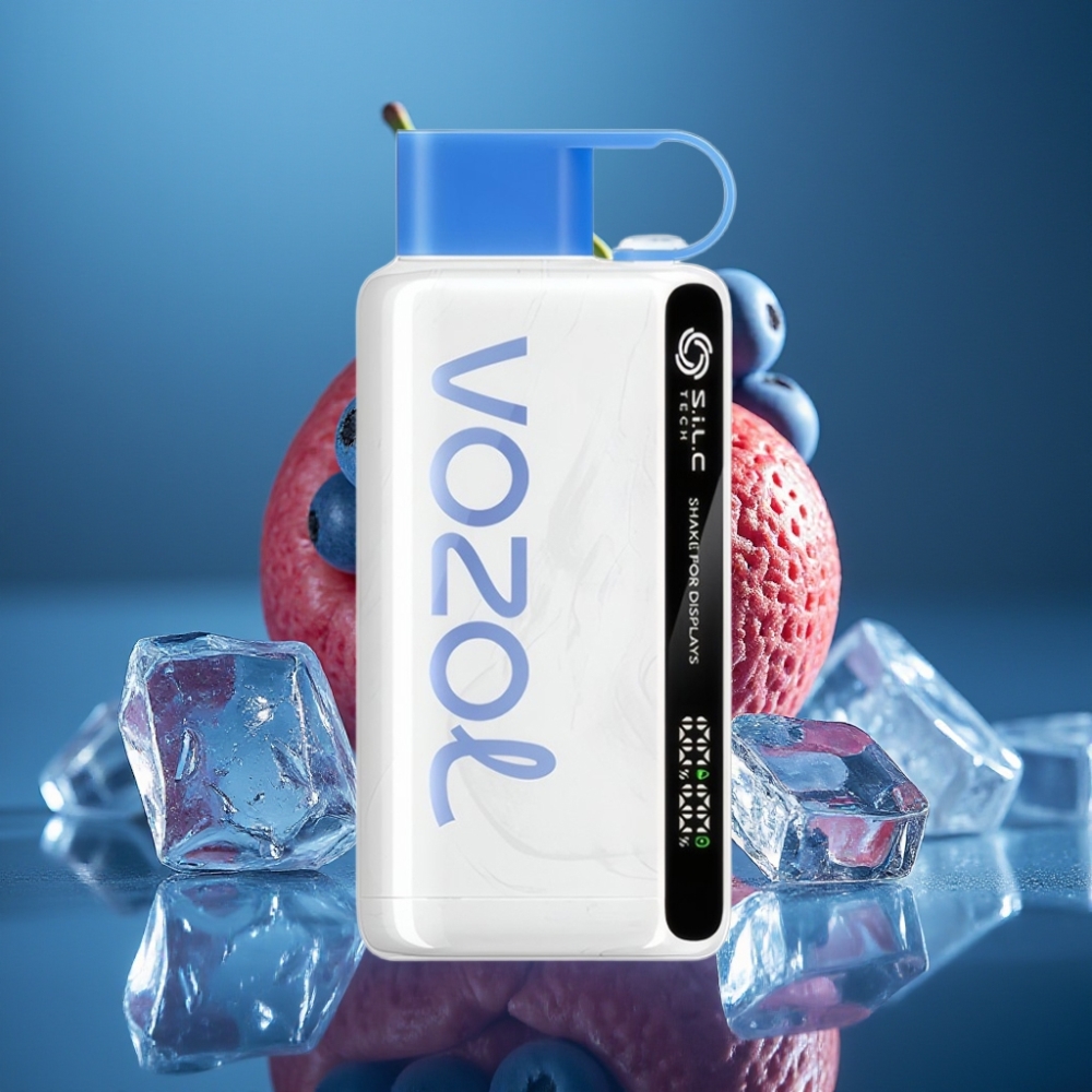 VOZOL STAR 9000/12000 Engångsvape Blå Hallon Is, 650mAh, 0/20/50mg/ml, 9000/1200 puffar