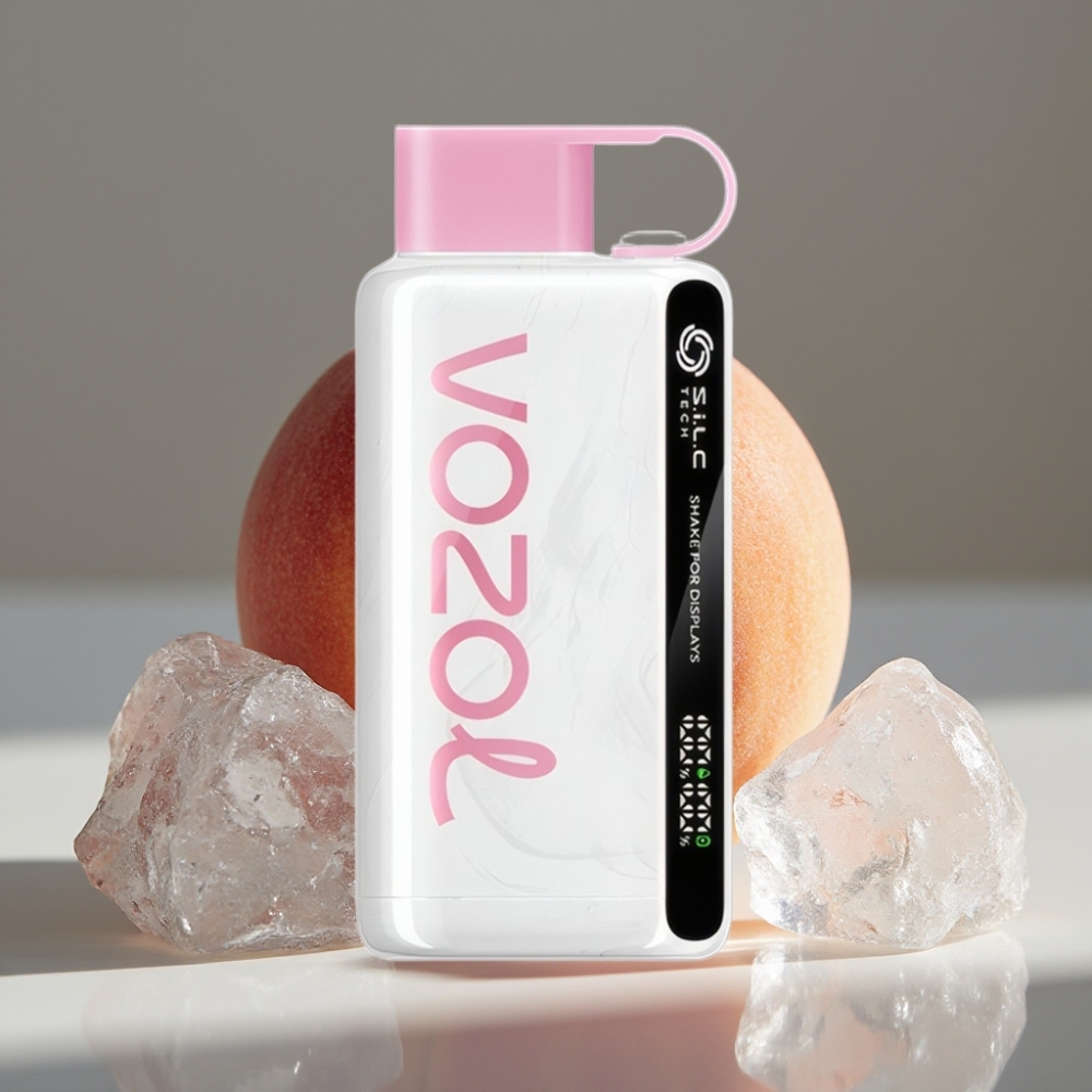 VOZOL STAR 9000/12000 Engångsvape Persika Is, 650mAh, 9000/12000 puffar, S.i.L.C TECH