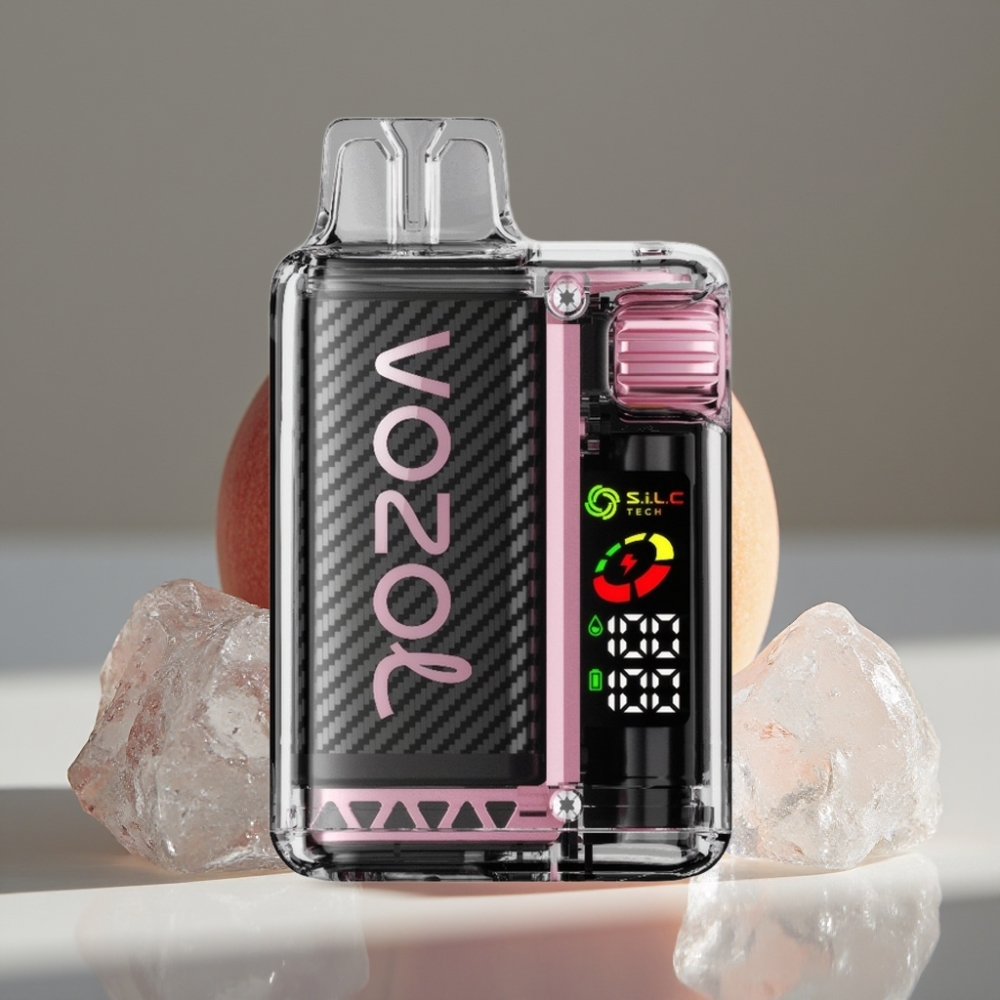 VOZOL Vista Persika Is 20000 puffar, 650mAh, 2% nikotin, S.i.L.C Tech Dual Mesh Coil