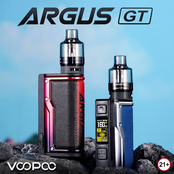 VOOPOO ARGUS GT box mod kit - VOOPOO Vape Stockholm svart blå B46V13
