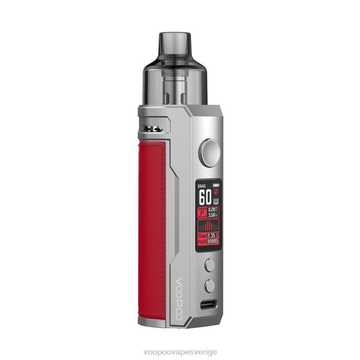VOOPOO DRAG S pod mod kit - VOOPOO Vape Sverige silverröd B46V202