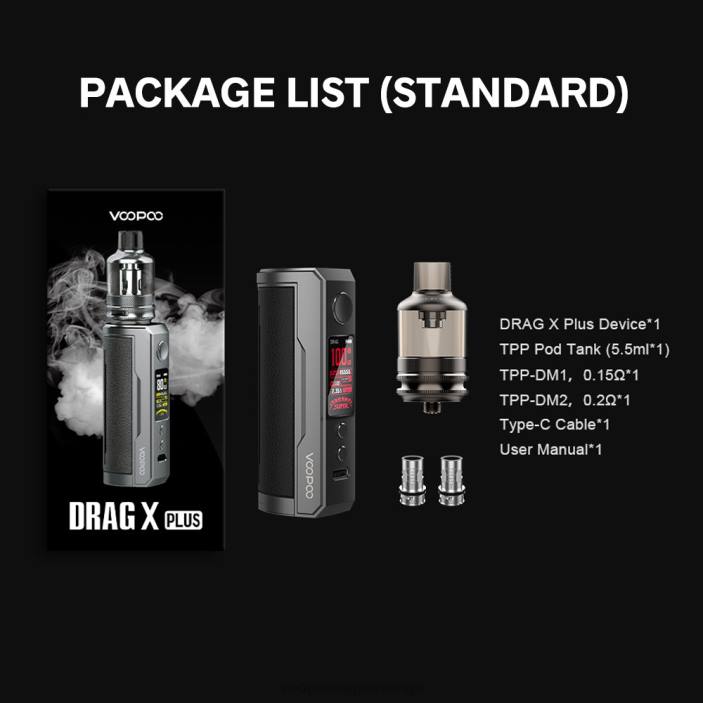 VOOPOO DRAG X PLUS utrustning - VOOPOO Vape Manual klassisk B46V294